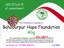 Challenge certificate Covid-19