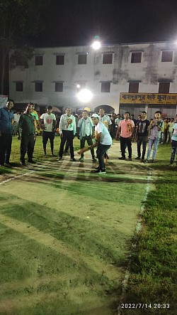 BDO of Bhagwangola-I inaugurating the tournament